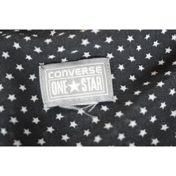 Vintage y2k Converse Star Print Blouse Black White Women's Size Large Skater - Picture 5 of 8